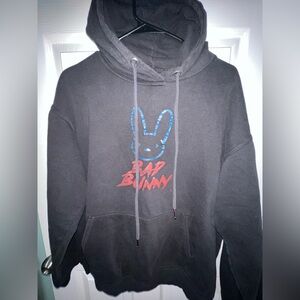 Bad Bunny Men's Black graphics Hoodie / pullover. Size XL